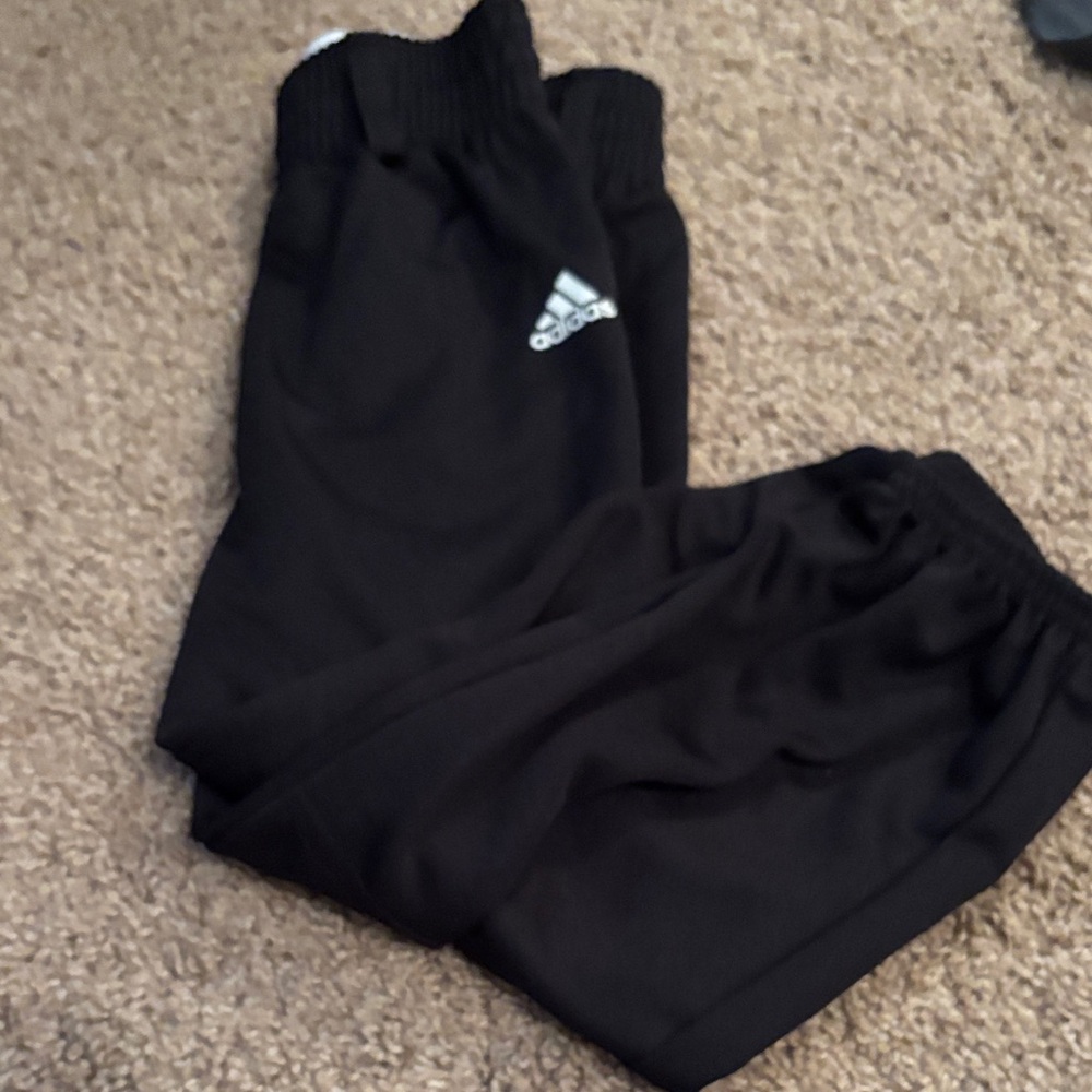 Adidas Kids Black Baseball Pants Cropped  youth XS
